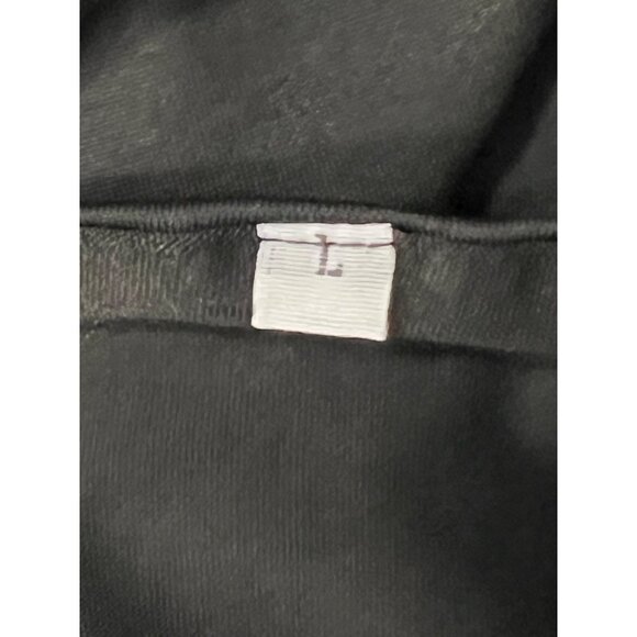 Sleeveless Black Draped Maxi Dress With Tank Asymmetrical Front Panel flaw - Picture 3 of 12